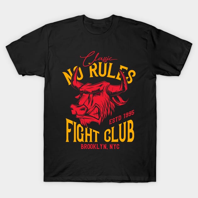 Bull Figth Club Brooklyn T-Shirt by Jirka Svetlik